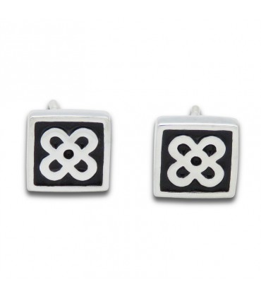SQUARE MODERNIST FLOWER TILE EARRINGS (PANOT BARCELONA)