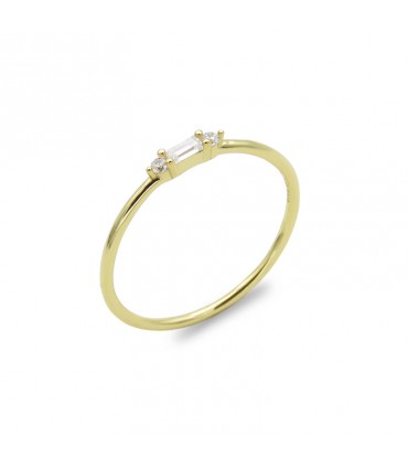 THREE ZIRCONS RING