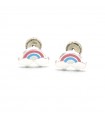 PENDIENTES ARCO IRIS (ROSCA)
