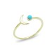 MOON AND TURQUOISE RING