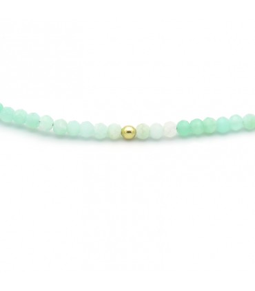 Necklace choker Chrysoprase (mineral)