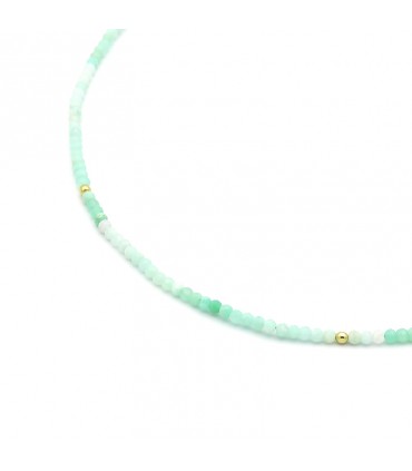 Collar choker Crisoprasa (mineral)