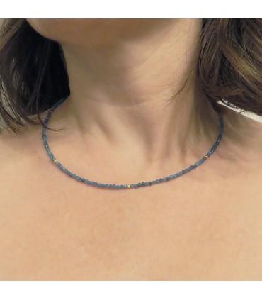 Necklace choker Neon Apatite (mineral)