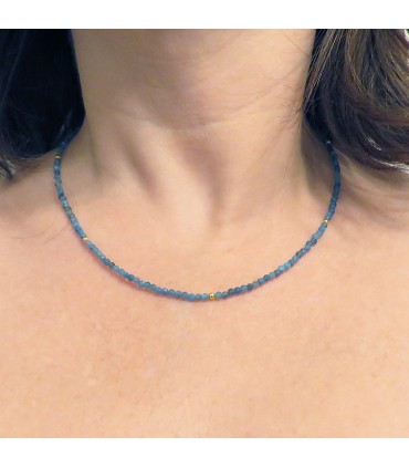 Necklace choker Neon Apatite (mineral)