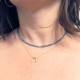Necklace choker Neon Apatite (mineral)
