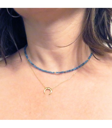 Necklace choker Neon Apatite (mineral)