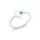 MOON AND TURQUOISE RING