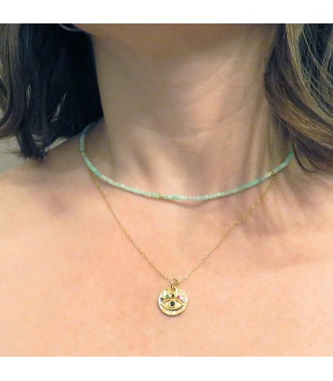 Collar choker Crisopras (mineral)