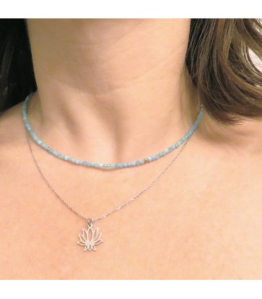 Collar choker Amazonita (mineral)
