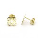 GOLD OR SILVER MODERNIST FLOWER EARRINGS (PANOT BARCELONA)