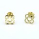GOLD OR SILVER MODERNIST FLOWER EARRINGS (PANOT BARCELONA)