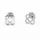 GOLD OR SILVER MODERNIST FLOWER EARRINGS (PANOT BARCELONA)