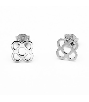 GOLD OR SILVER MODERNIST FLOWER EARRINGS (PANOT BARCELONA)