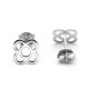 GOLD OR SILVER MODERNIST FLOWER EARRINGS (PANOT BARCELONA)
