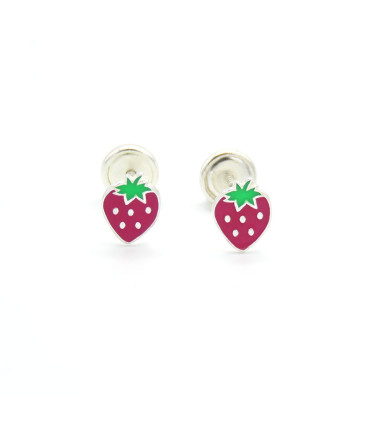 STRAWBERRY EARRINGS ( SCREW)