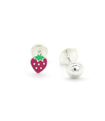 STRAWBERRY EARRINGS ( SCREW)