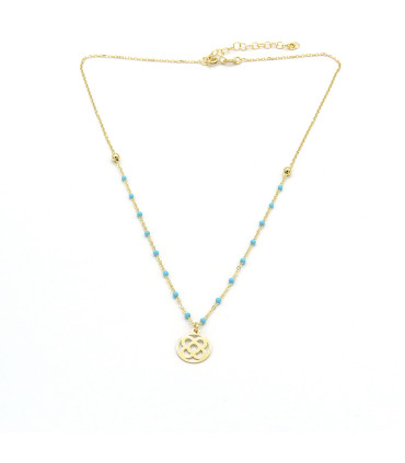 NECKLACE WITH FLOWER OF BARCELONA ENAMEL TILES (PANOT)