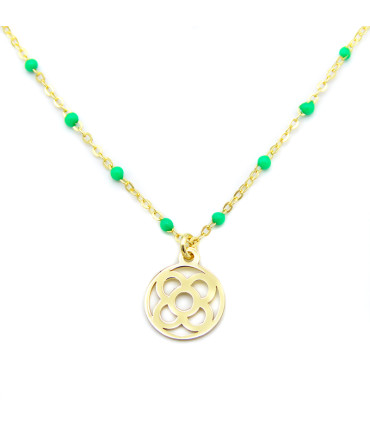 NECKLACE WITH FLOWER OF BARCELONA ENAMEL TILES (PANOT)