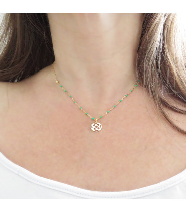 NECKLACE WITH FLOWER OF BARCELONA ENAMEL TILES (PANOT)