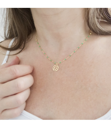 NECKLACE WITH FLOWER OF BARCELONA ENAMEL TILES (PANOT)