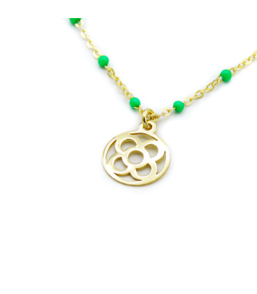 NECKLACE WITH FLOWER OF BARCELONA ENAMEL TILES (PANOT)