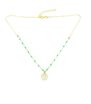 NECKLACE WITH FLOWER OF BARCELONA ENAMEL TILES (PANOT)