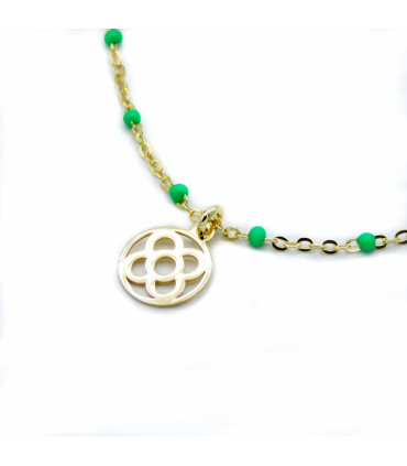 PULSERA CON ESMALTE FLOR DE BARCELONA (PANOT)