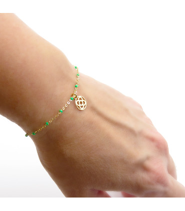 BRACELET WITH ENAMEL BARCELONA FLOWER (PANOT)