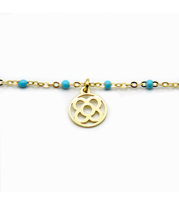 PULSERA CON ESMALTE FLOR DE BARCELONA (PANOT)