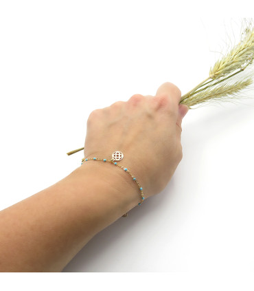 BRACELET WITH ENAMEL BARCELONA FLOWER (PANOT)