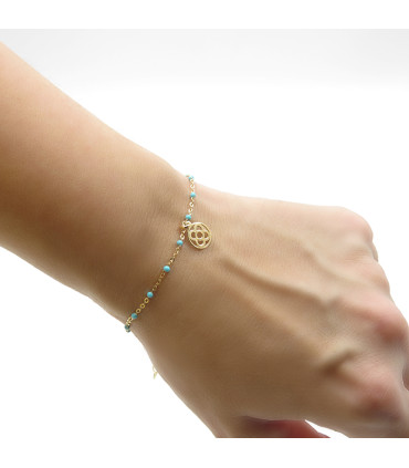 PULSERA CON ESMALTE FLOR DE BARCELONA (PANOT)