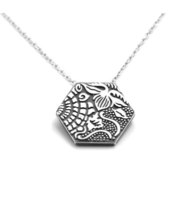 GAUDÍ HEXAGONAL TILE NECKLACE (PANOT GAUDÍ, BARCELONA )