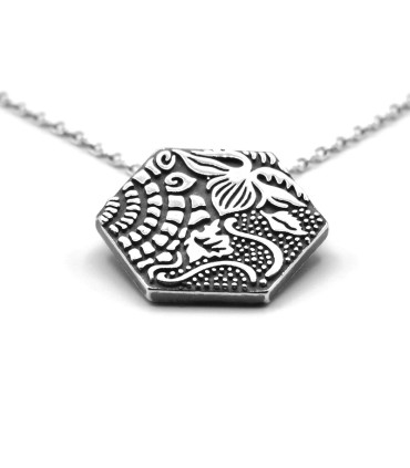 GAUDÍ HEXAGONAL TILE NECKLACE (PANOT GAUDÍ, BARCELONA )