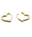 SMALL HEART HOOP EARRING