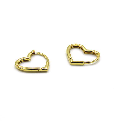 SMALL HEART HOOP EARRING