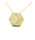 GAUDÍ HEXAGONAL TILE NECKLACE (PANOT GAUDÍ, BARCELONA ). Gold plating.
