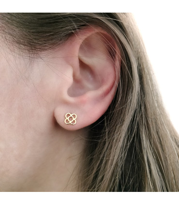 ARRACEDES FLOR MODERNISTA MINI D'OR O PLATA (PANOT DE BARCELONA)