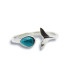 WHALE TAIL AND TURQUOISE RING