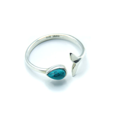 ANILLO COLA DE BALLENA Y TURQUESA