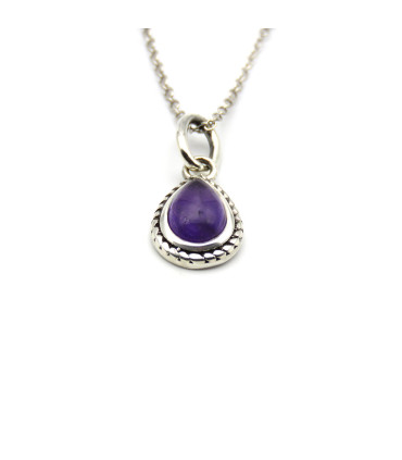 AMETHYST TEARDROP PENDANT (SEMIPRECIOUS STONE)