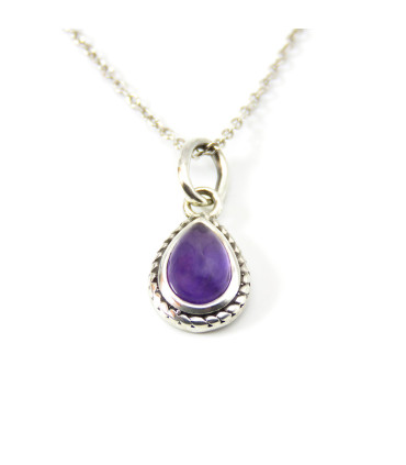 AMETHYST TEARDROP PENDANT (SEMIPRECIOUS STONE)