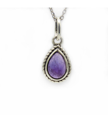 AMETHYST TEARDROP PENDANT (SEMIPRECIOUS STONE)