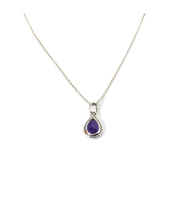 AMETHYST TEARDROP PENDANT (SEMIPRECIOUS STONE)