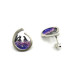 PENDIENTES OLA MALVA (ORFEGA)