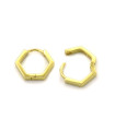 HEXAGON HOOP EARRING