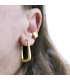 RECTANGULAR HOOP EARRING