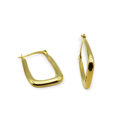 RECTANGULAR HOOP EARRING