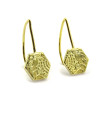 GAUDÍ LONG HEXAGONAL TILE EARRINGS (PANOT GAUDÍ, BARCELONA) GOLD-PLATED SILVER