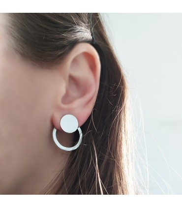 PENDIENTES DOBLE CÍRCULO