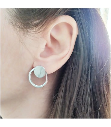 PENDIENTES DOBLE CÍRCULO